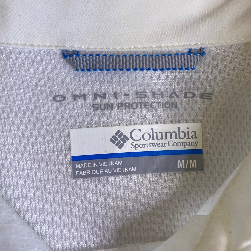 Columbia Womens M Long Sleeve White Omni-Shade Sun Protection Hiking Shirt NWOT - Picture 4 of 10